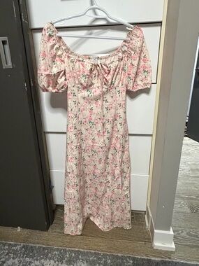 Floral Maxi Dress - Pink Floral